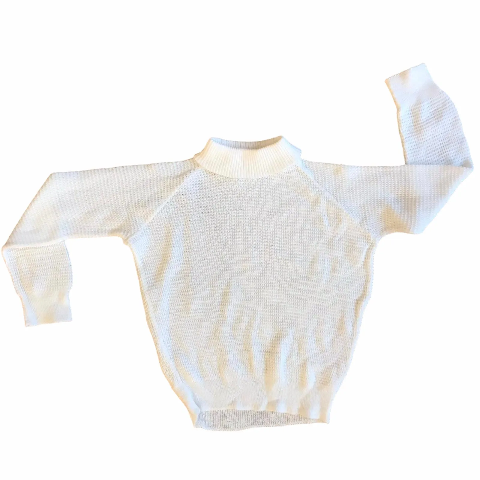 1960's  White Turtle-Neck Jumper 5-6 Years