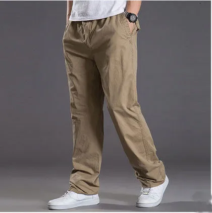 2021 Spring Summer Casual Pant Men Loose Fashion Zipper Pocket Trousers Super Large Size Xl-6xl