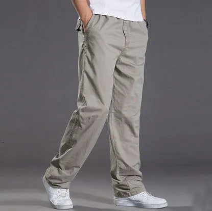 2021 Spring Summer Casual Pant Men Loose Fashion Zipper Pocket Trousers Super Large Size Xl-6xl