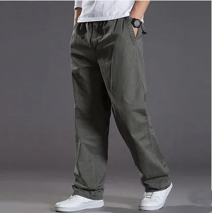 2021 Spring Summer Casual Pant Men Loose Fashion Zipper Pocket Trousers Super Large Size Xl-6xl