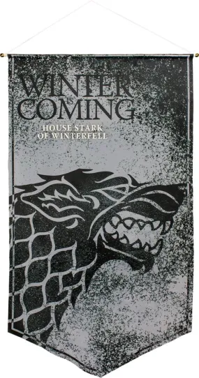 A Game of Thrones - Stark of Winterfell Satin Banner