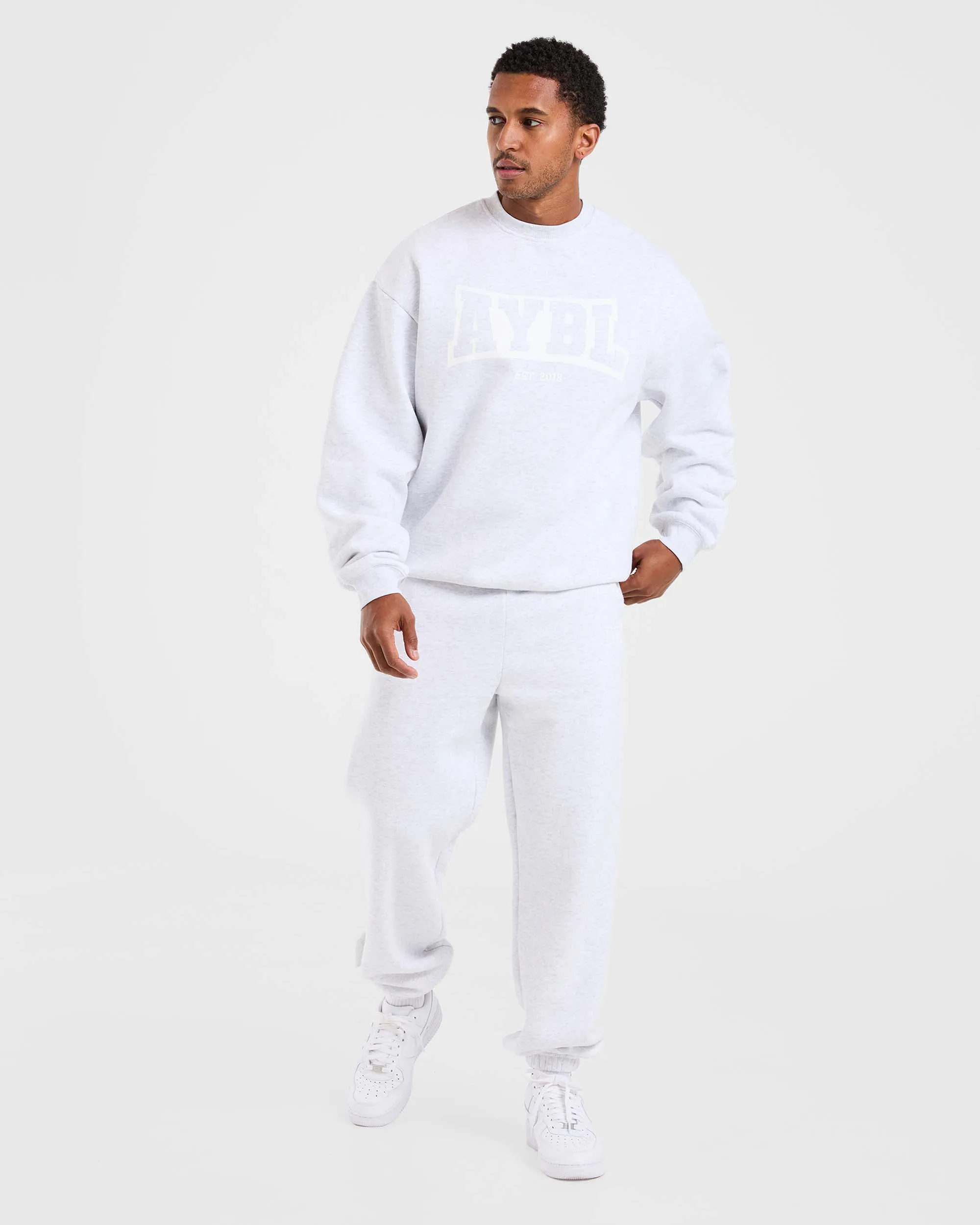 Academy Oversized Joggers - Grey Marl