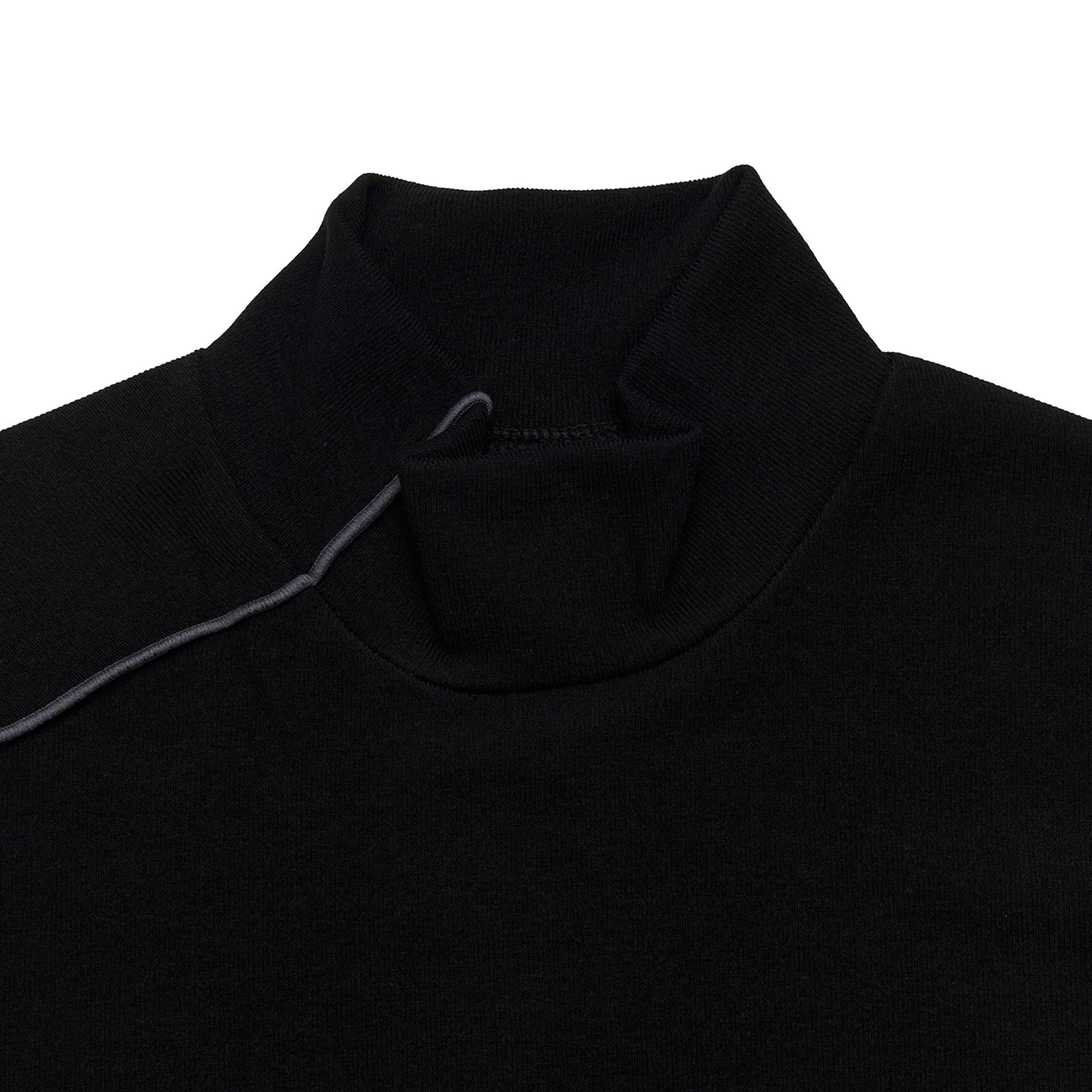 ADD Halfneck Stitch L/S Tee Black