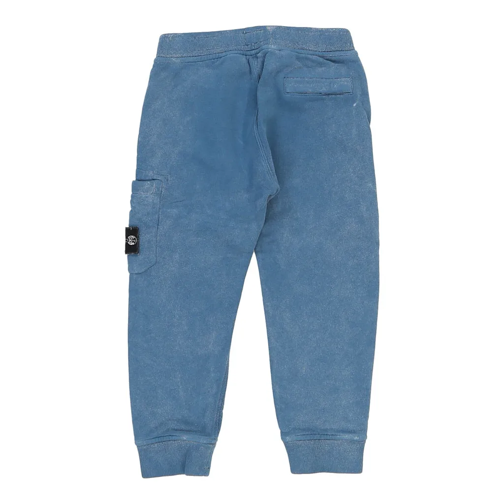 Age 4 Stone Island Joggers - Small Blue Cotton Blend