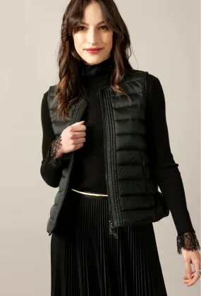 Alexia Puff Vest - Black