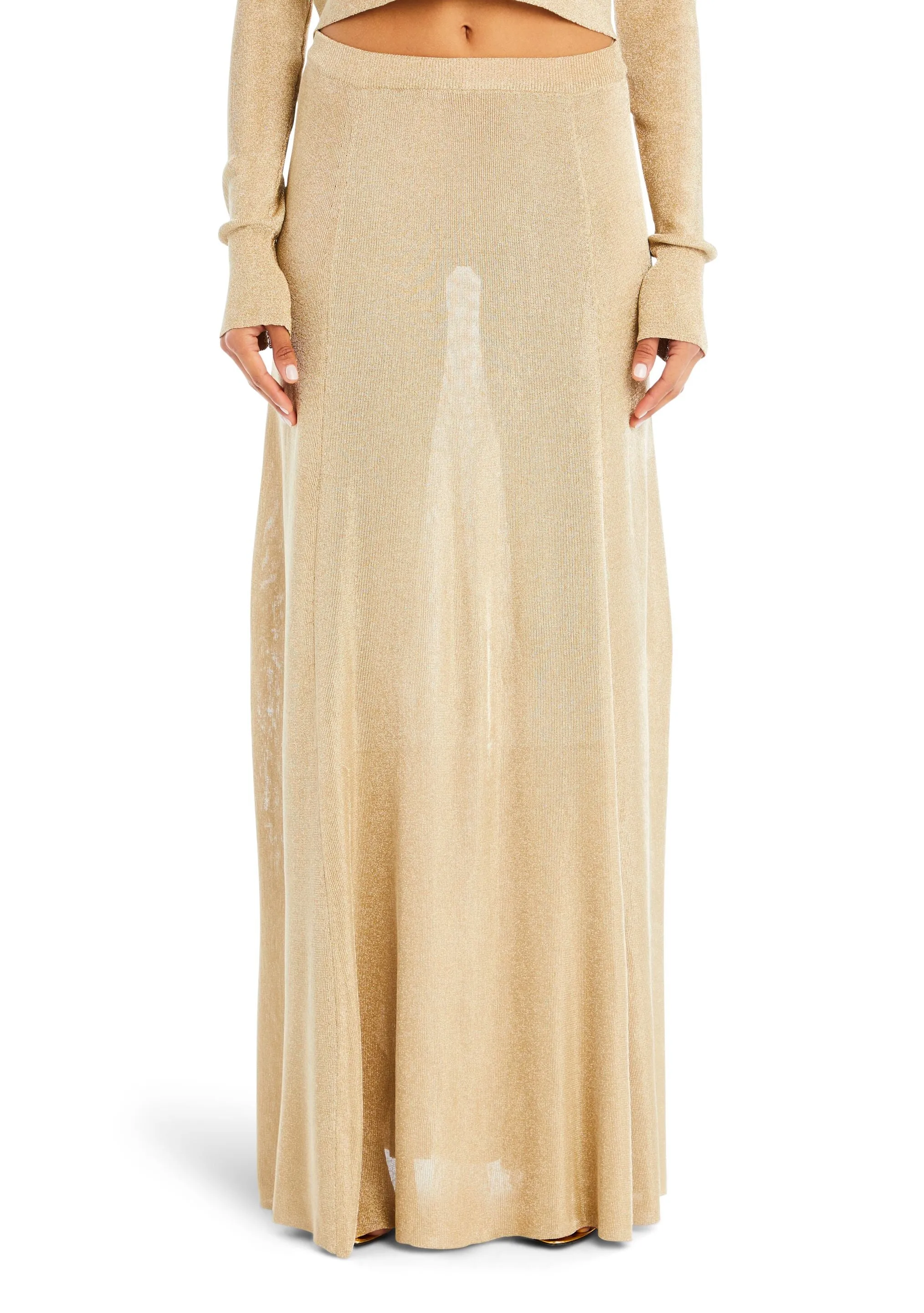 Alice Metallic Knit Maxi Skirt