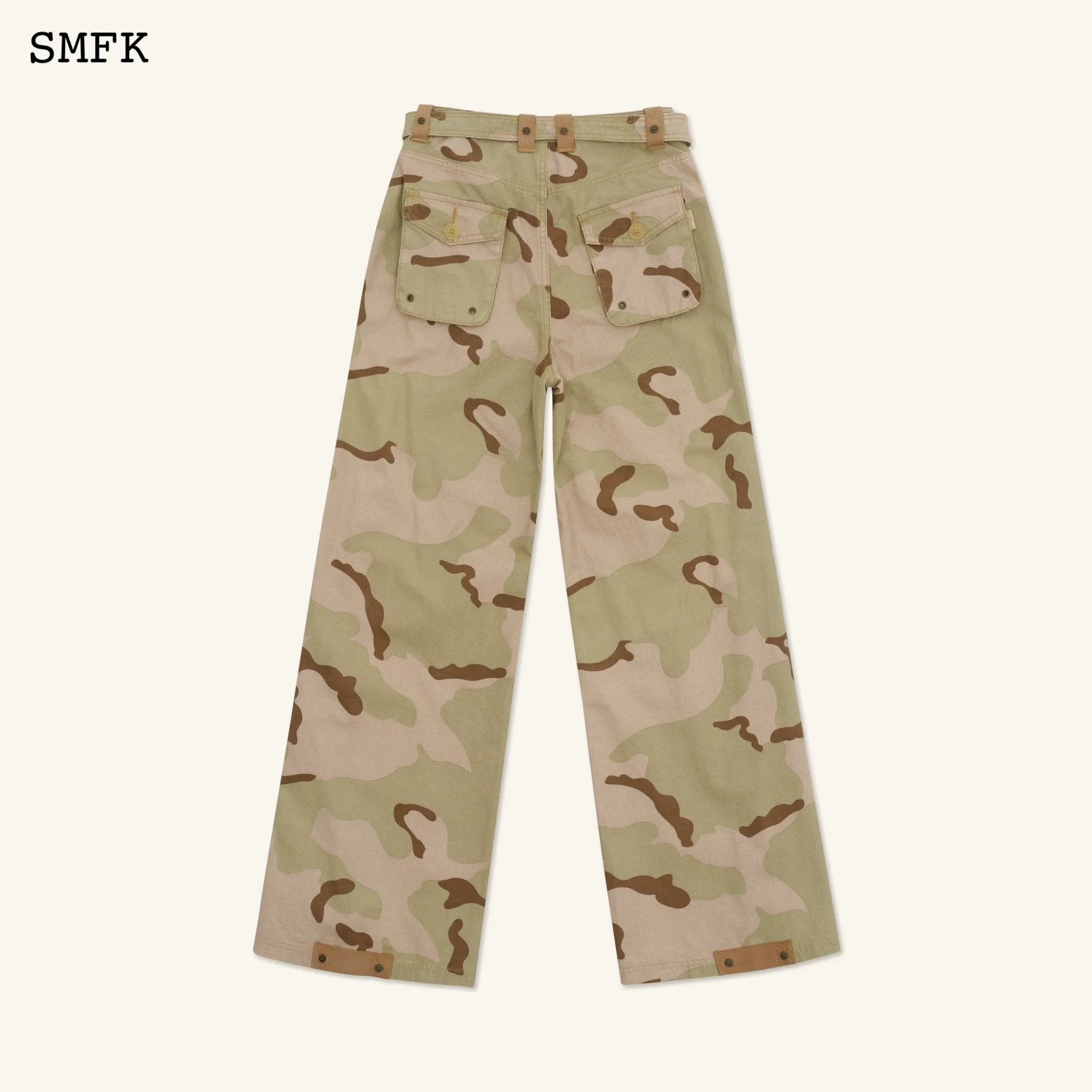 Ancient Myth Camouflage Desert Wide-Leg Jeans