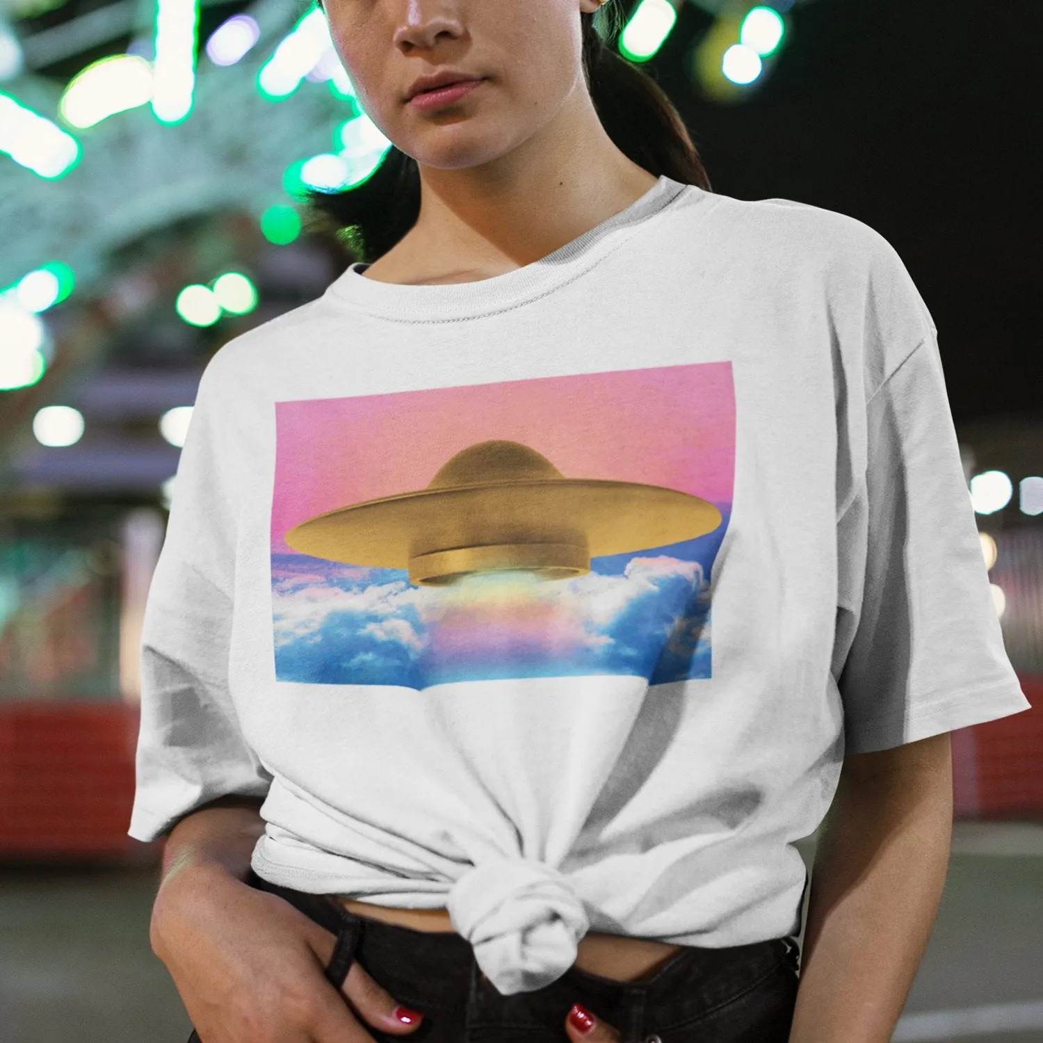 Anime Sky Gold UFO Shirt