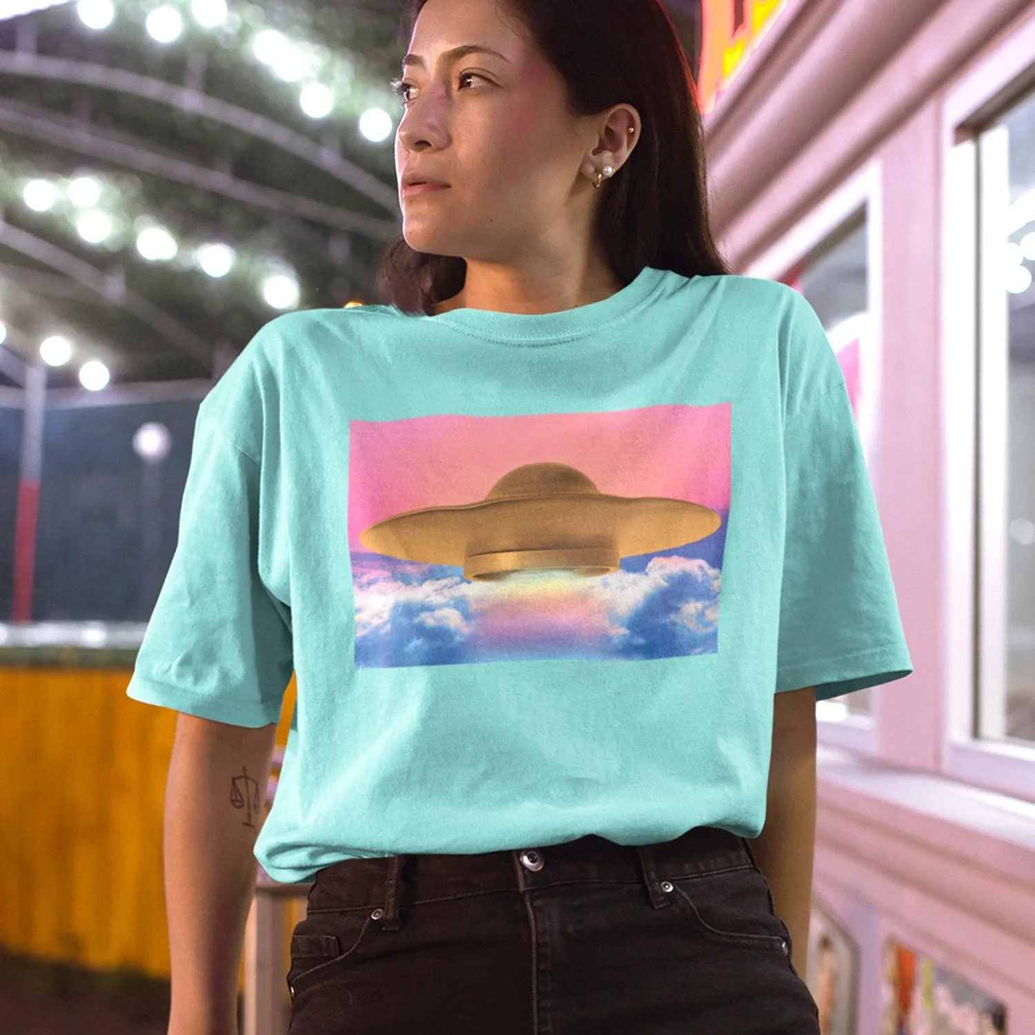 Anime Sky Gold UFO Shirt