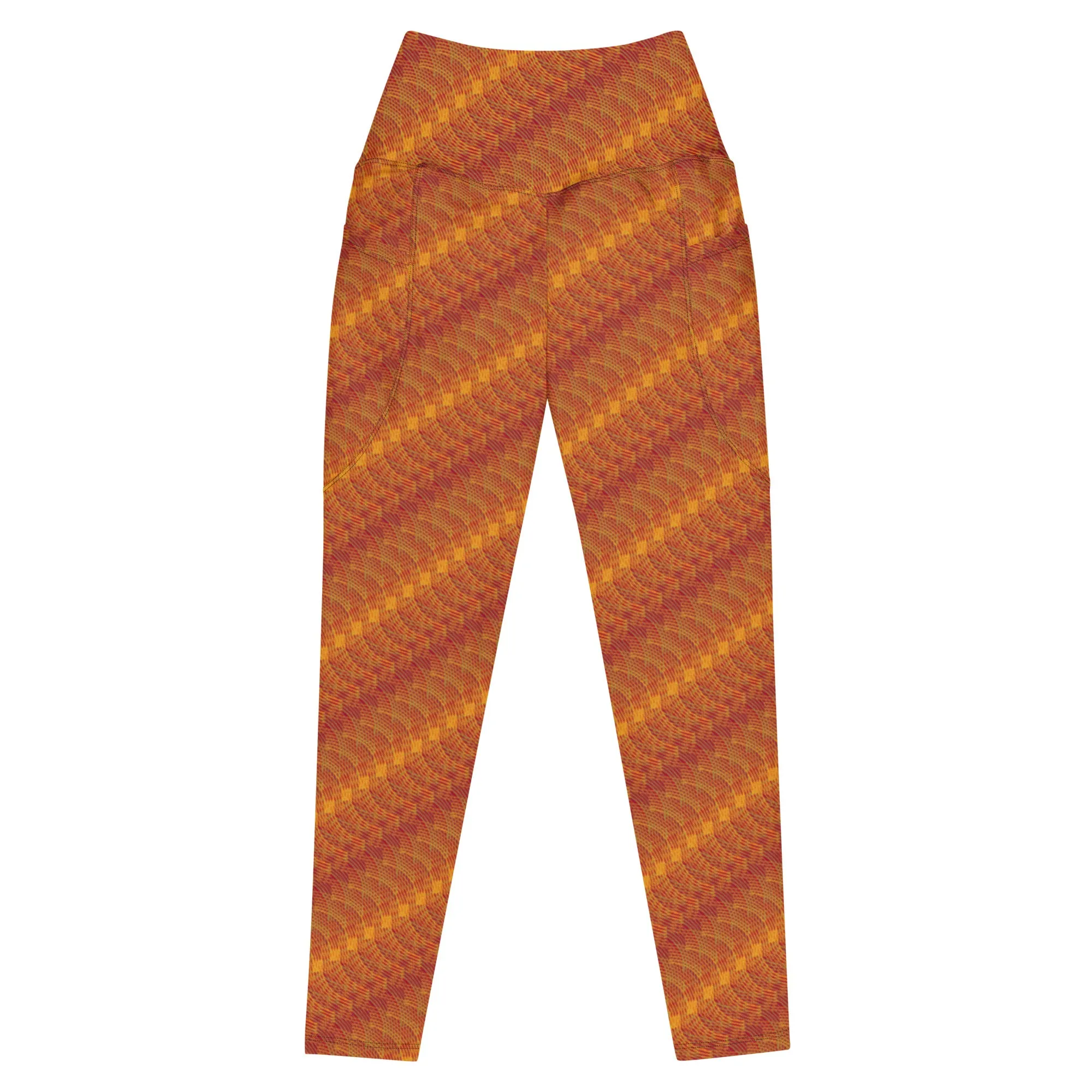 Arc Sereis- Spiro Red & Orange Leggings with pockets