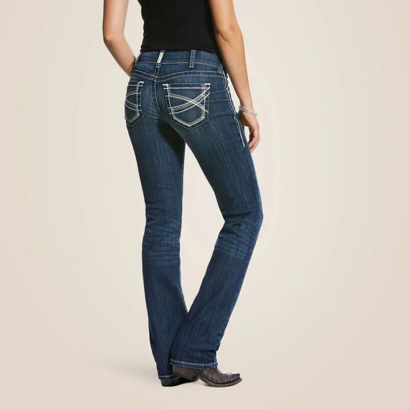 Ariat Ladies R.E.A.L. Mid Rise Stretch Ivy Stackable Straight Leg Style 10024300