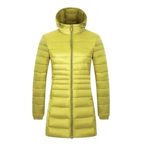 Avery - Women's Long Warm Down Coat with Portable Storage Bag