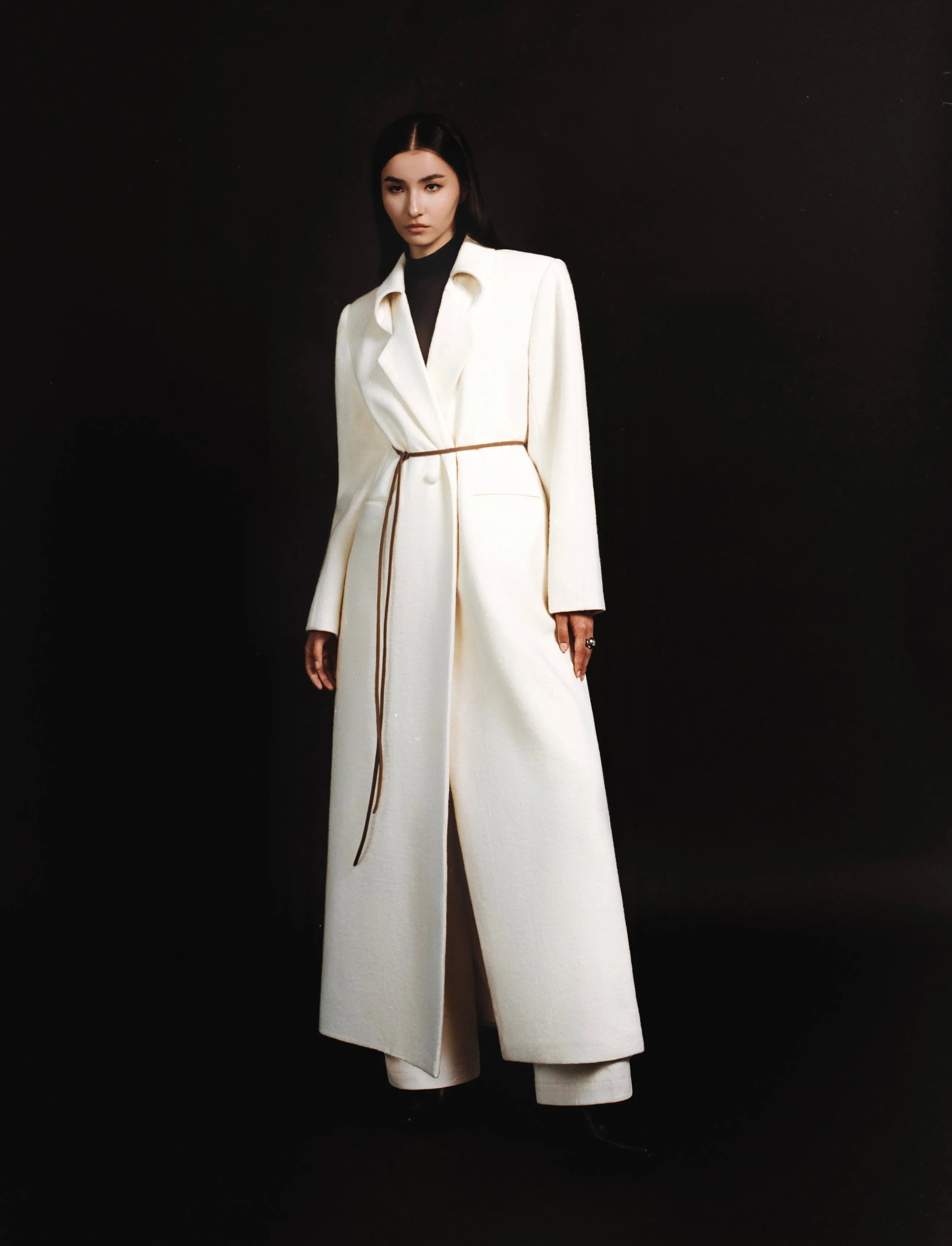 Bach Di Straight Notch Lapel Gauze Trench Coat