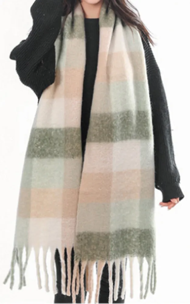 BASC2020 Gingham Soft Oblong Scarf