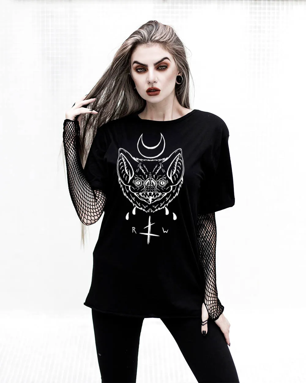 Bat Face Tee - Alt Goth Unisex T-Shirt Grunge Aesthetic Witchy Top Vegan Clothing Cool Fun Gifts