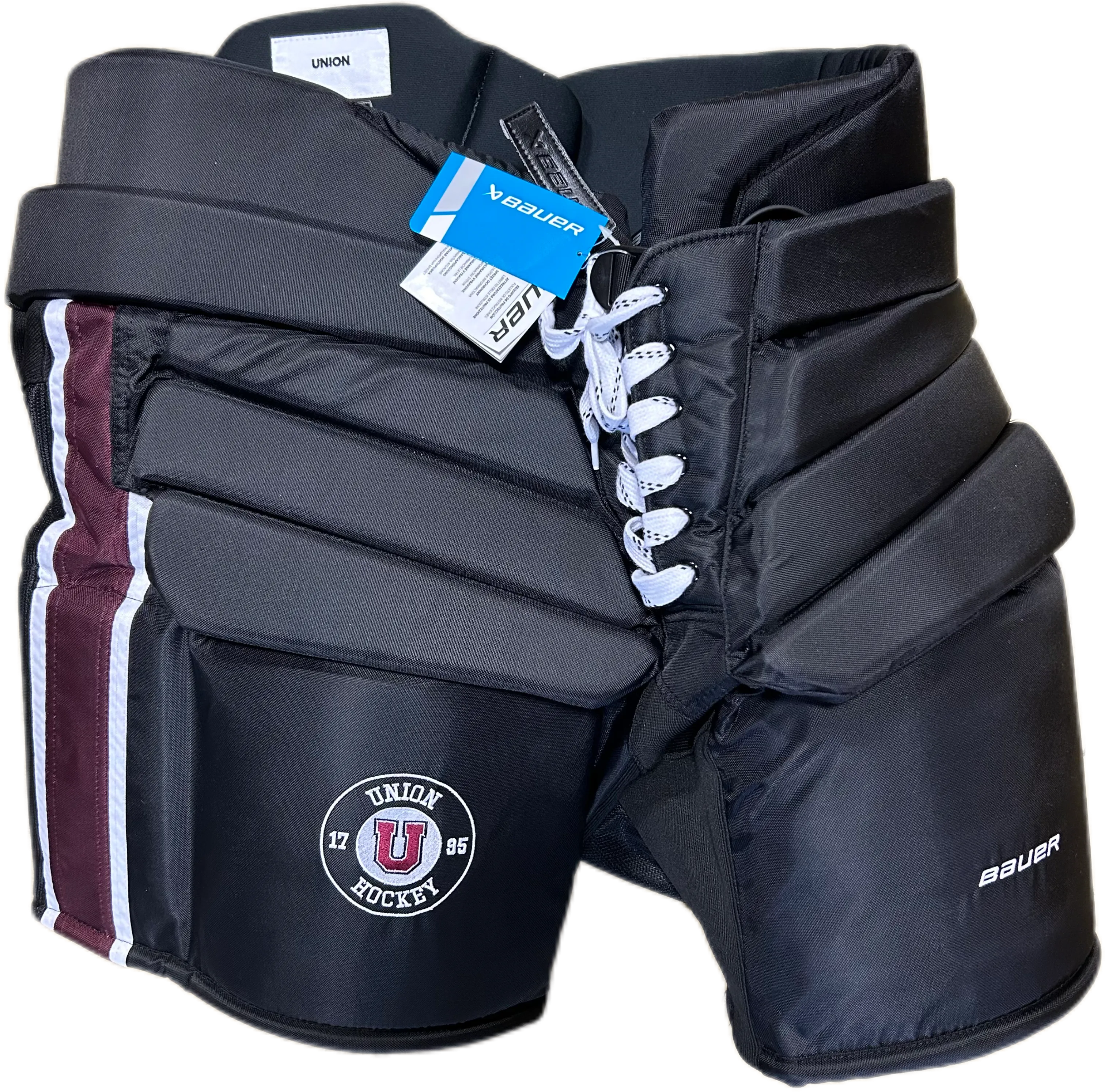 Bauer Pro - NCAA Pro Stock Hockey Goalie Pants (Black/Maroon)