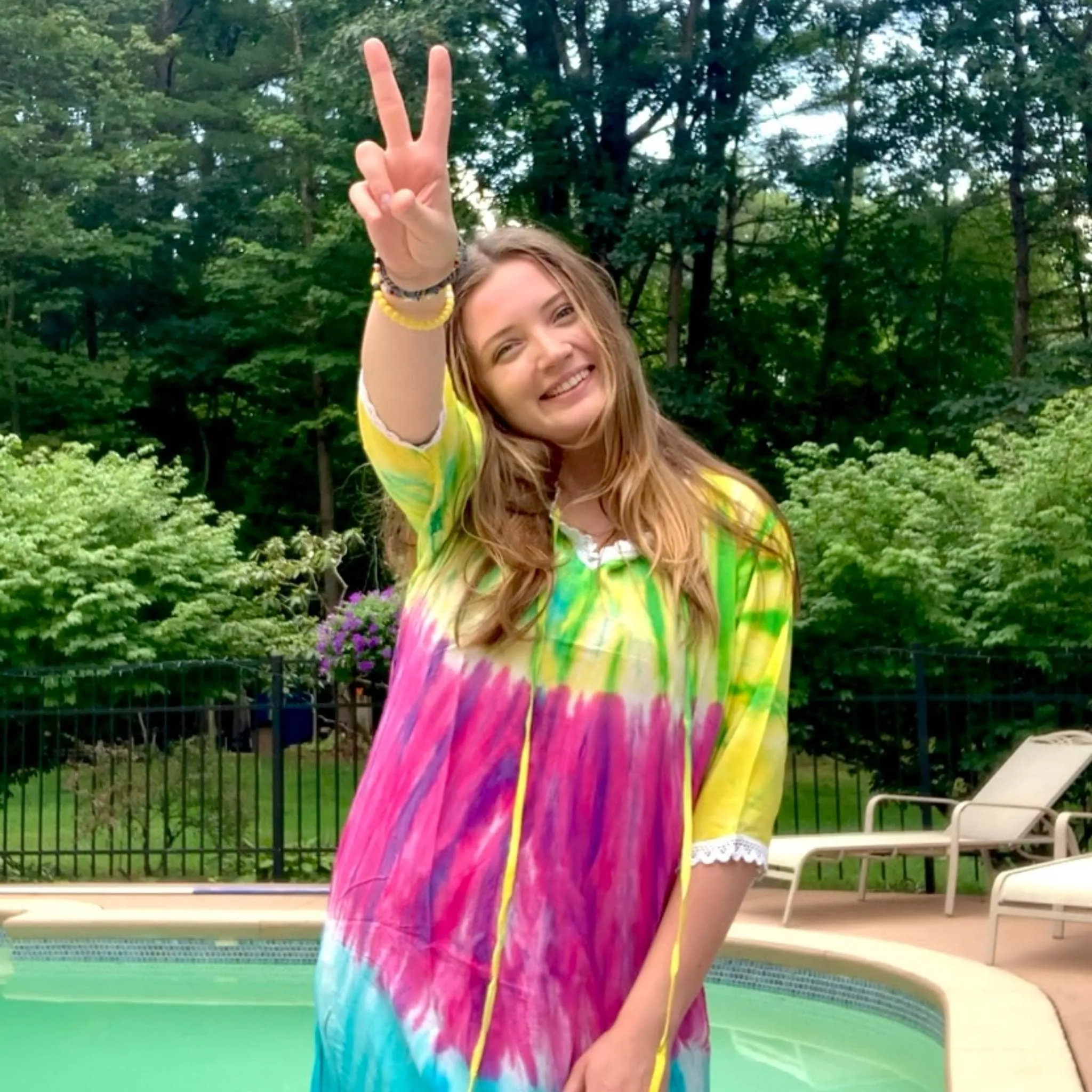 Bermuda Skies Tie Dye Lounge Tunic