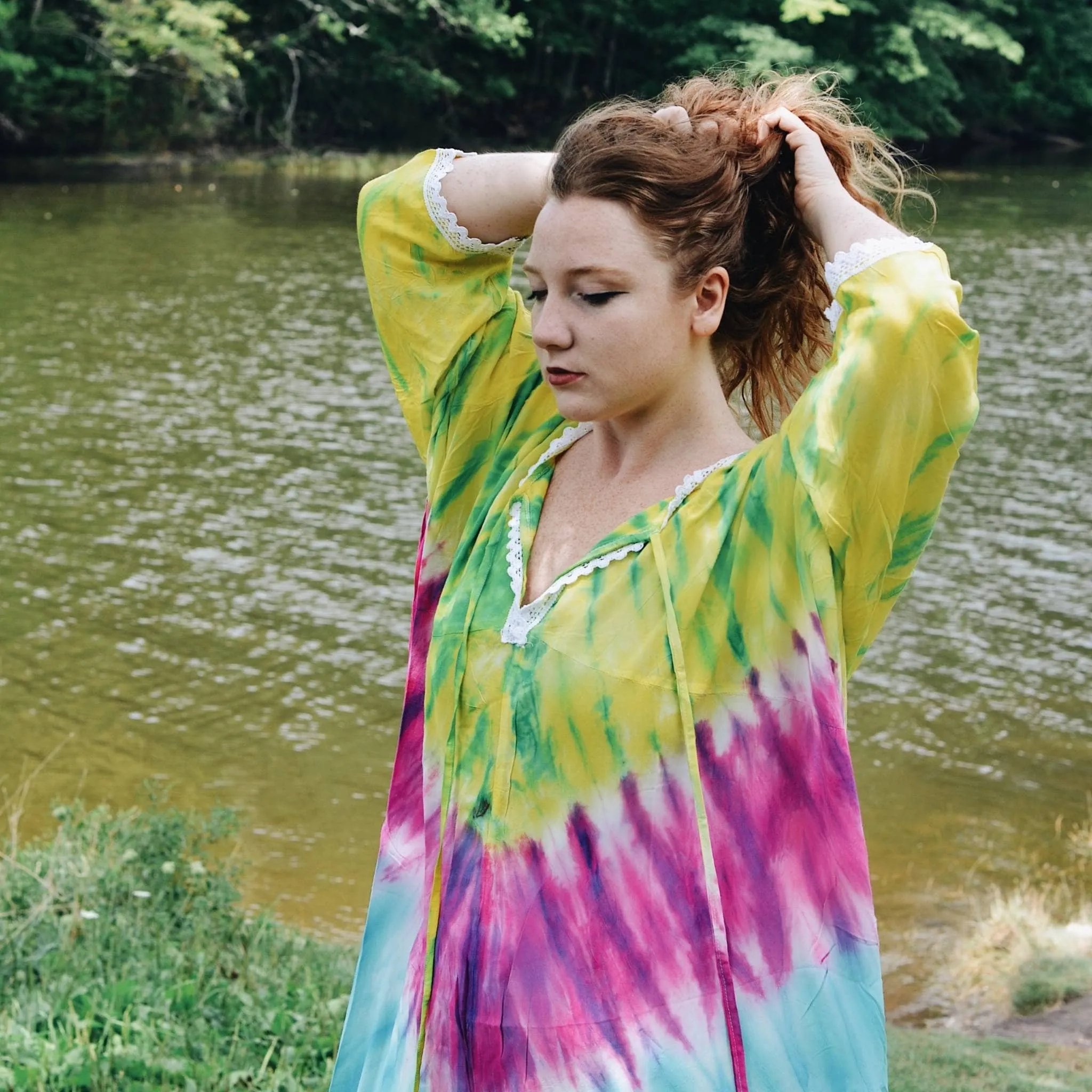 Bermuda Skies Tie Dye Lounge Tunic