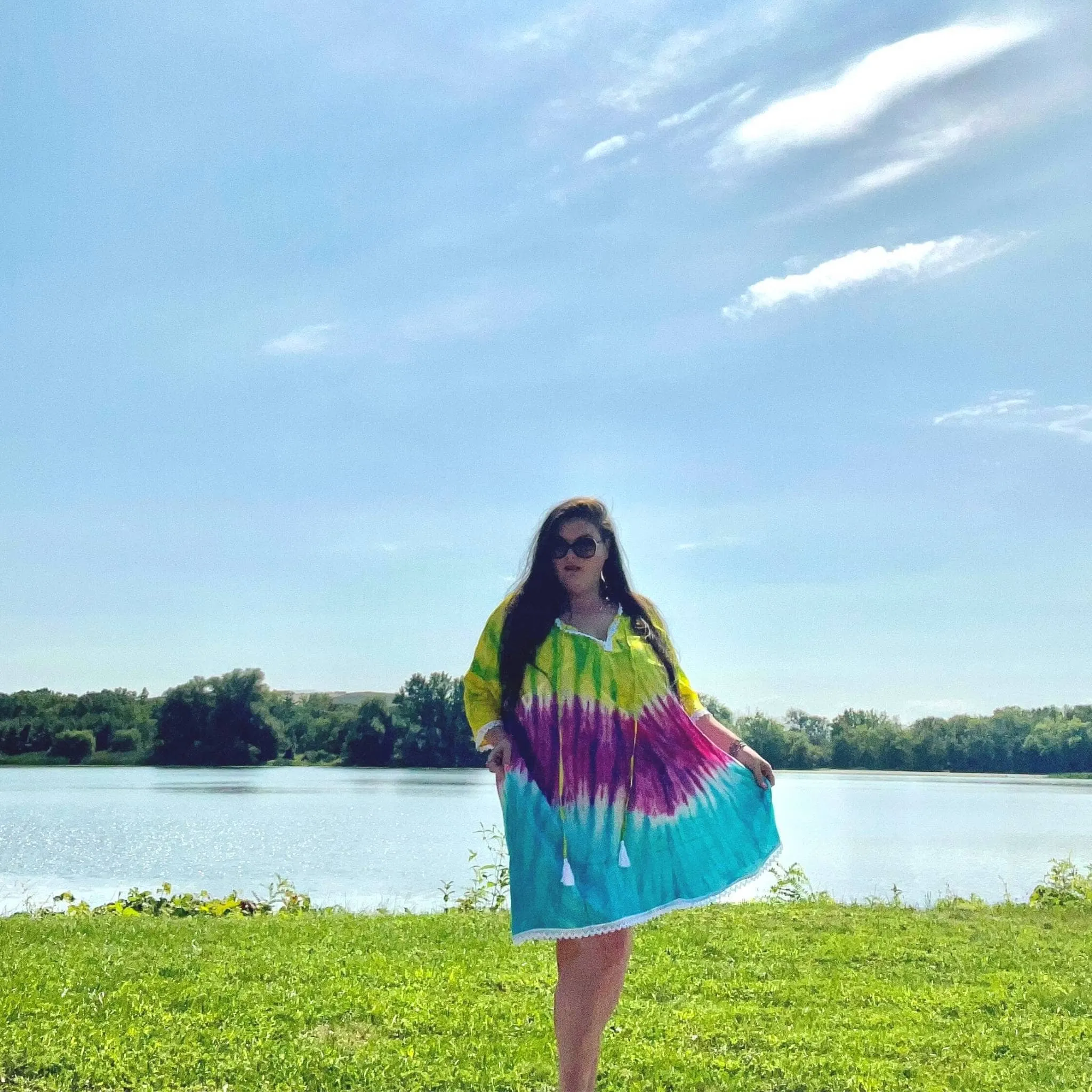 Bermuda Skies Tie Dye Lounge Tunic