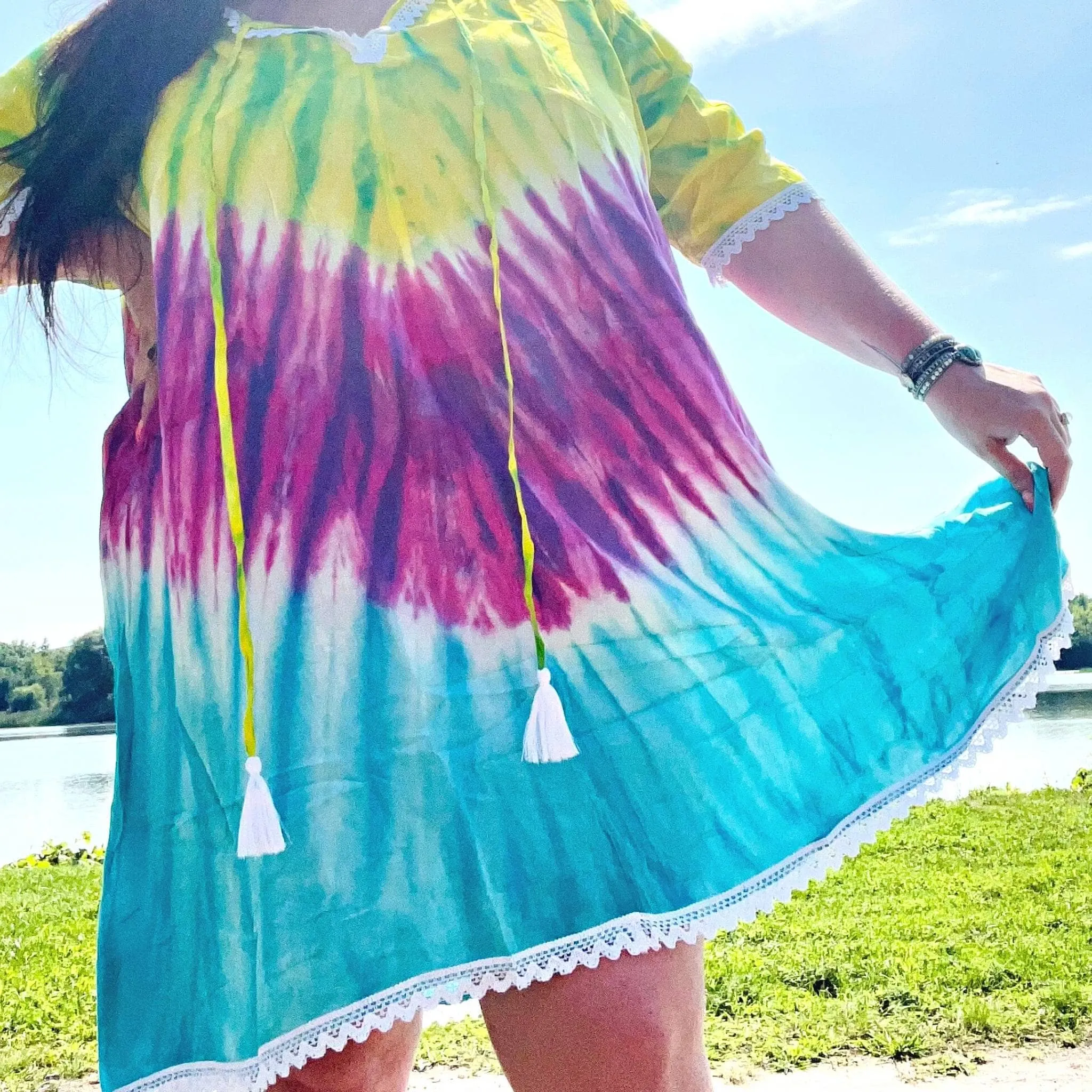 Bermuda Skies Tie Dye Lounge Tunic