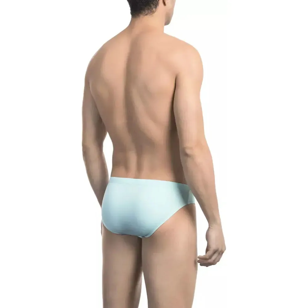 Bikkembergs Light Blue Polyamide Men Swimwear