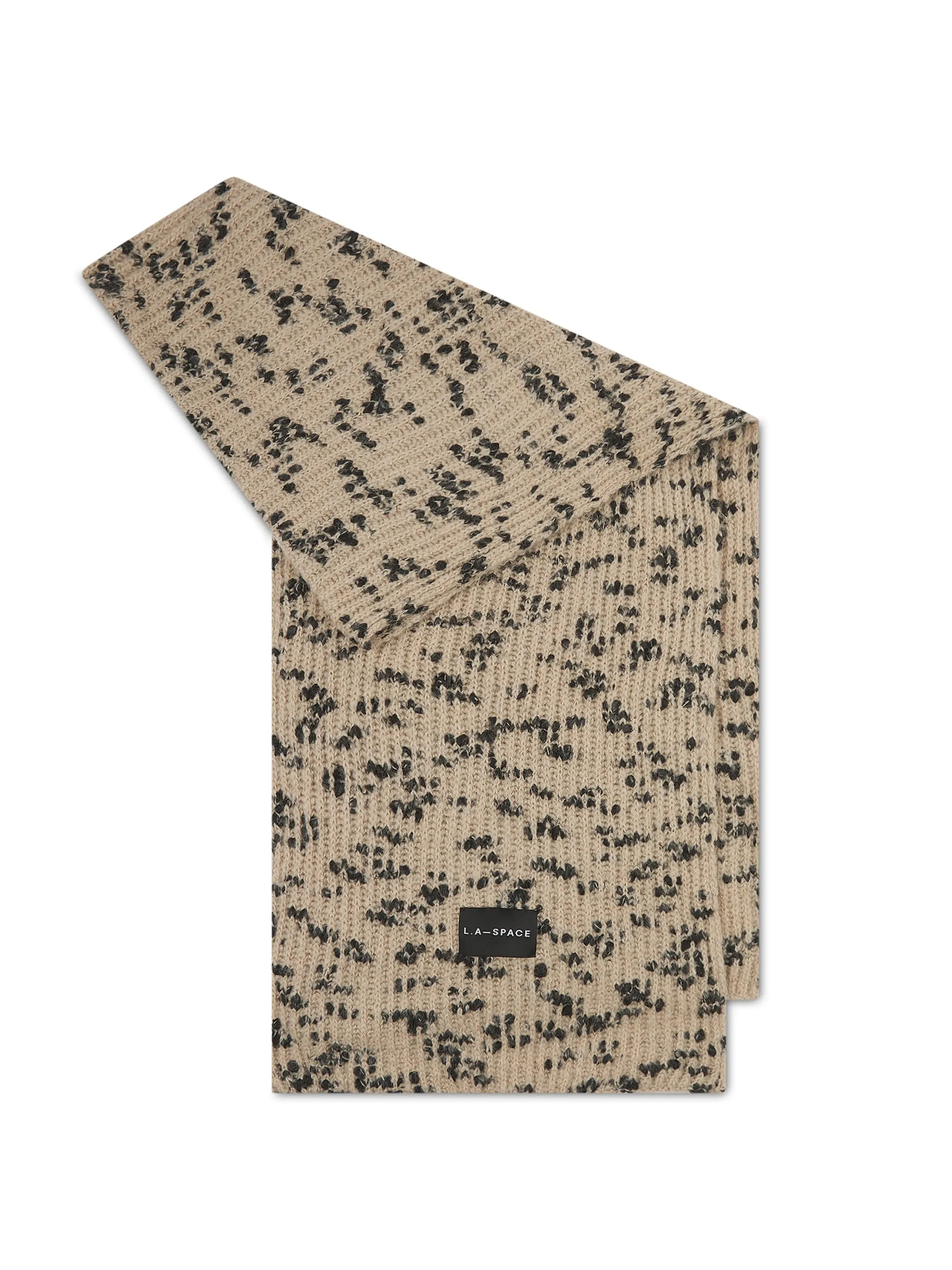 'BISOUS' WOOL BLEND SCARF CAMEL