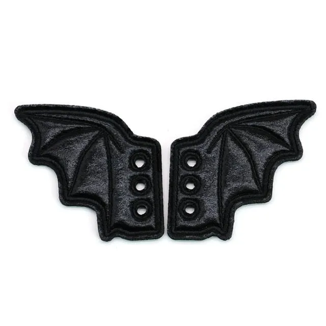 Black Bat Shoe Lace Accessory One Pair