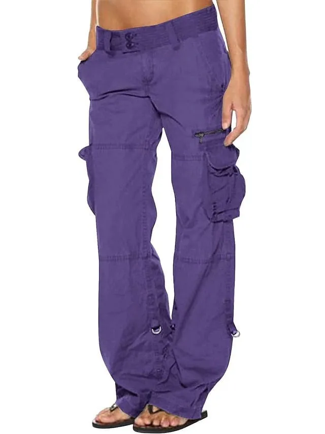 Black Cargo Pants with Multiple Pockets