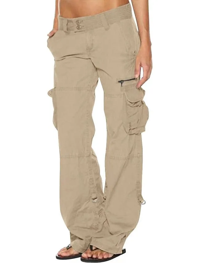 Black Cargo Pants with Multiple Pockets