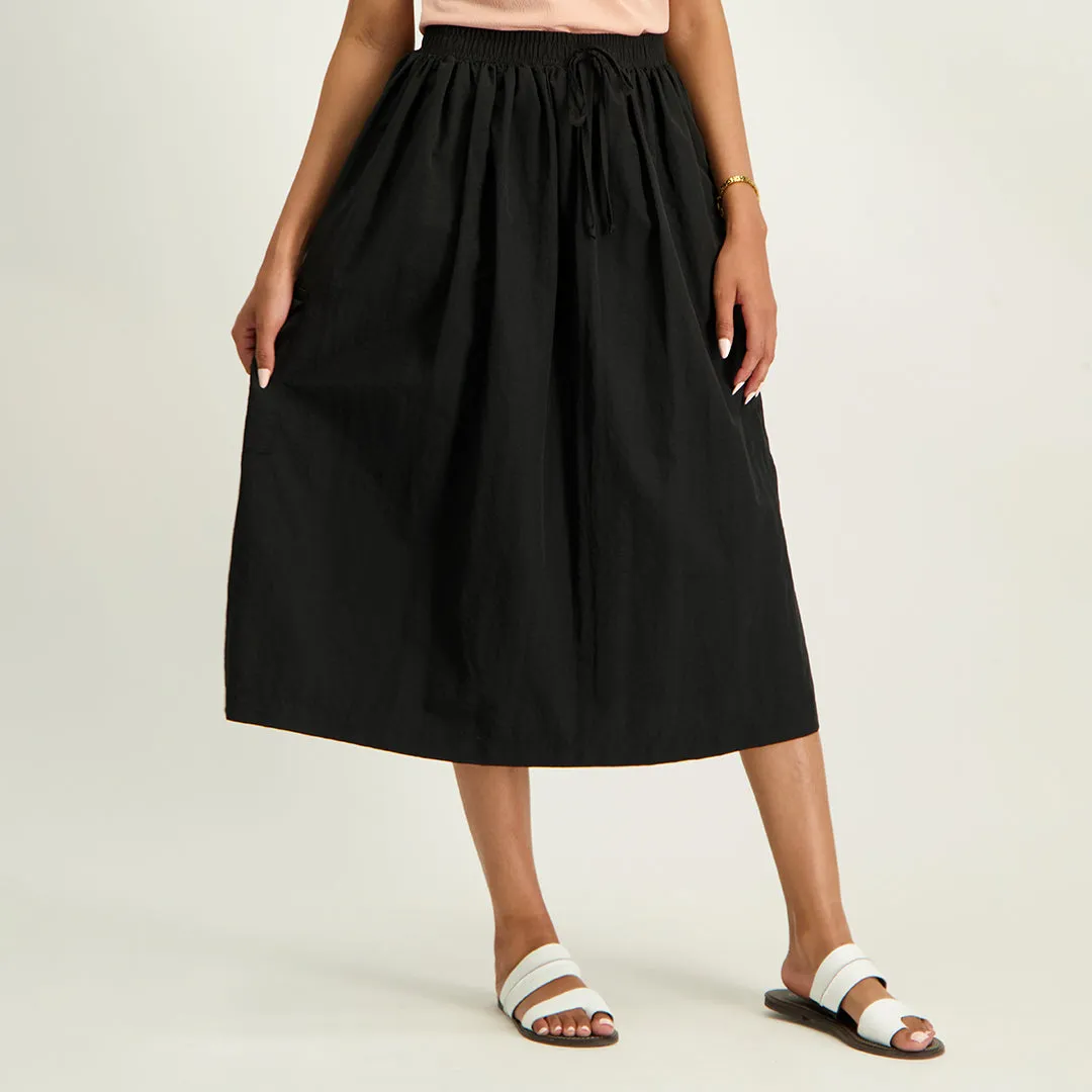 Black Cargo Skirt