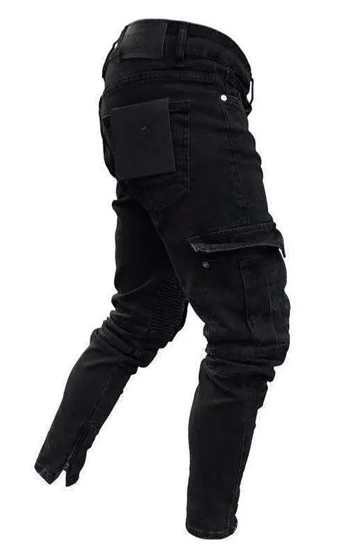 Black Men's Cargo Jeans