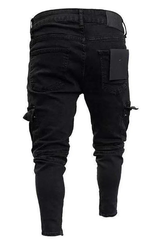 Black Men's Cargo Jeans