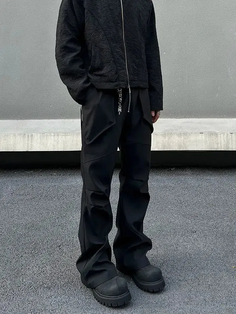 Black Slim Fit Cargo Pants