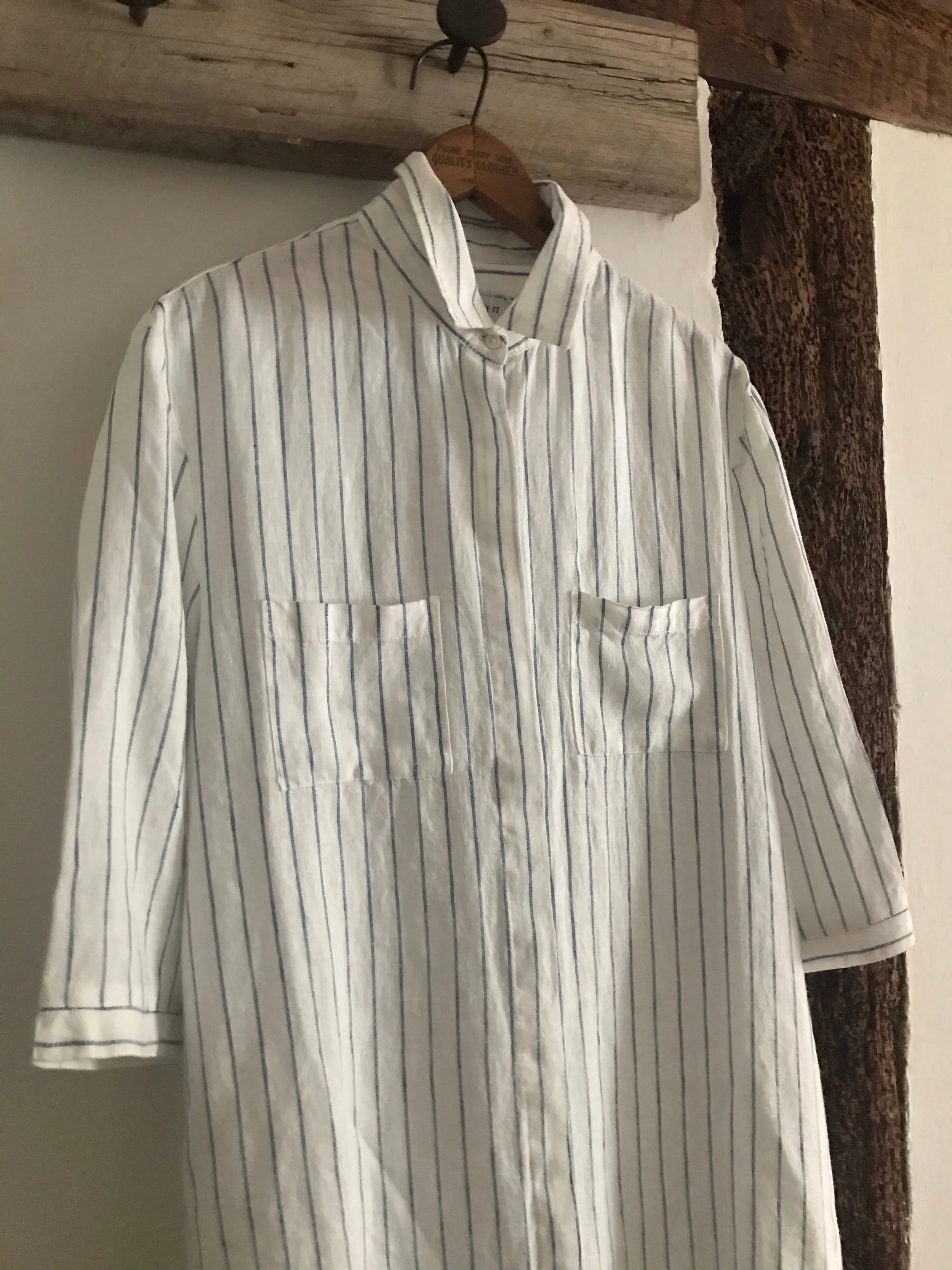 Blue Striped Linen Tunic