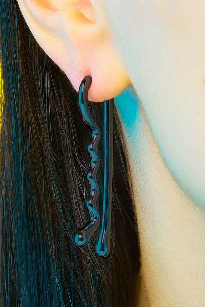 Bobby Pin Earring - Black