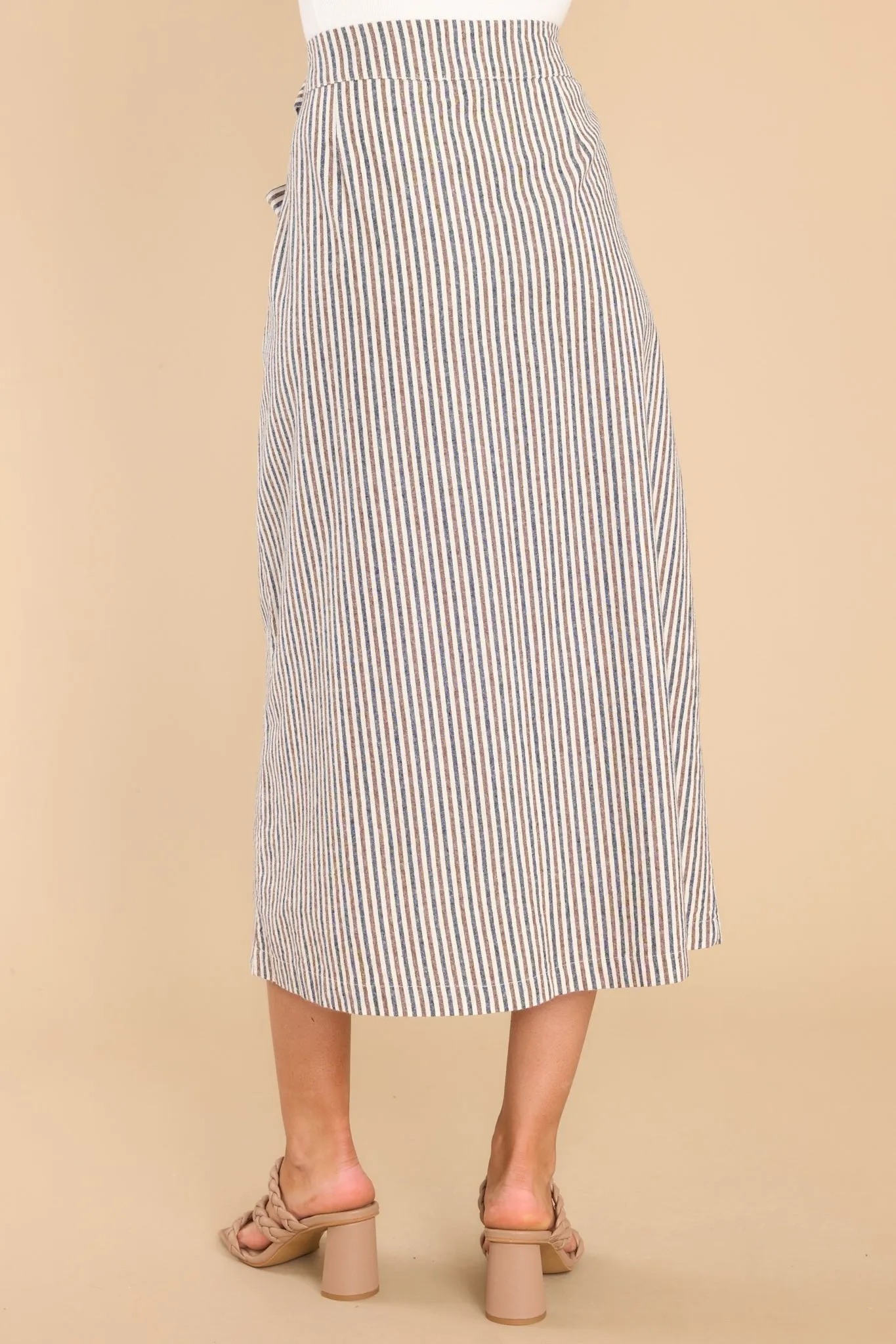 Breeze On By Beige Stripe Maxi Skirt