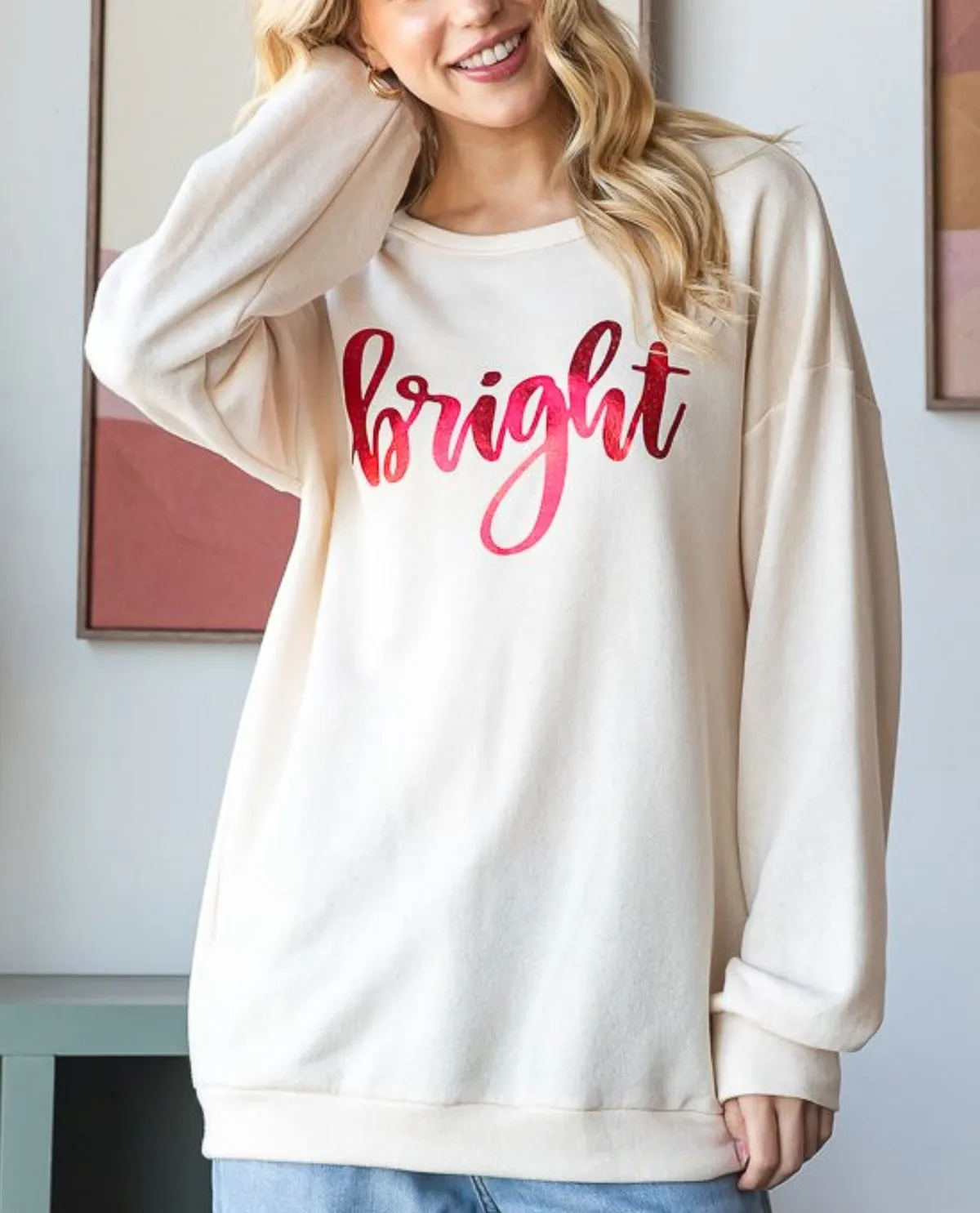 Bright Long Sleeve Tunic Top