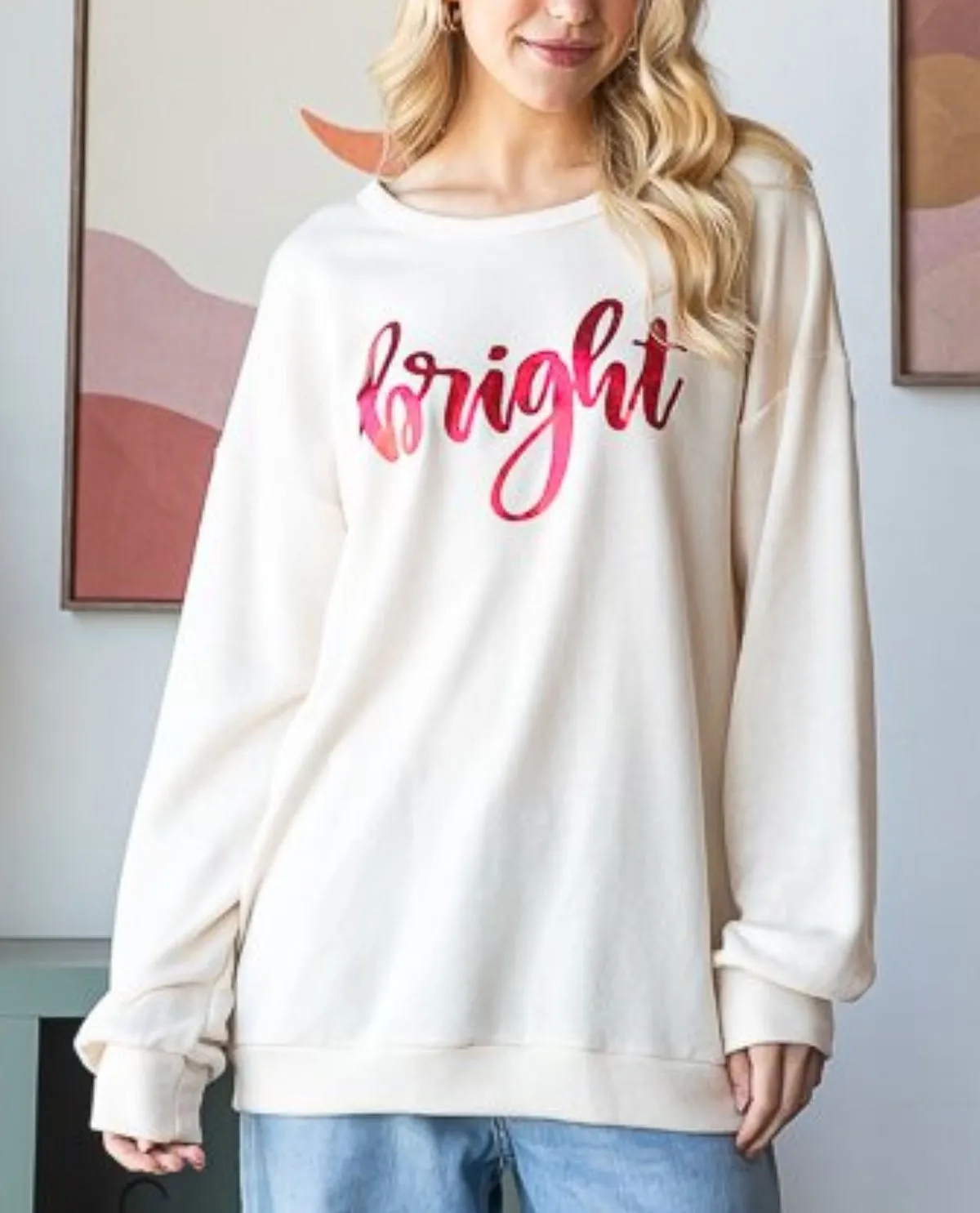 Bright Long Sleeve Tunic Top