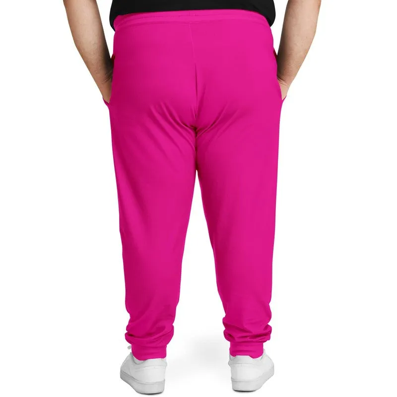 Bright Magenta Joggers | Unisex | with PLUS sizes | Bright Pure Magenta | C0M100Y0K0