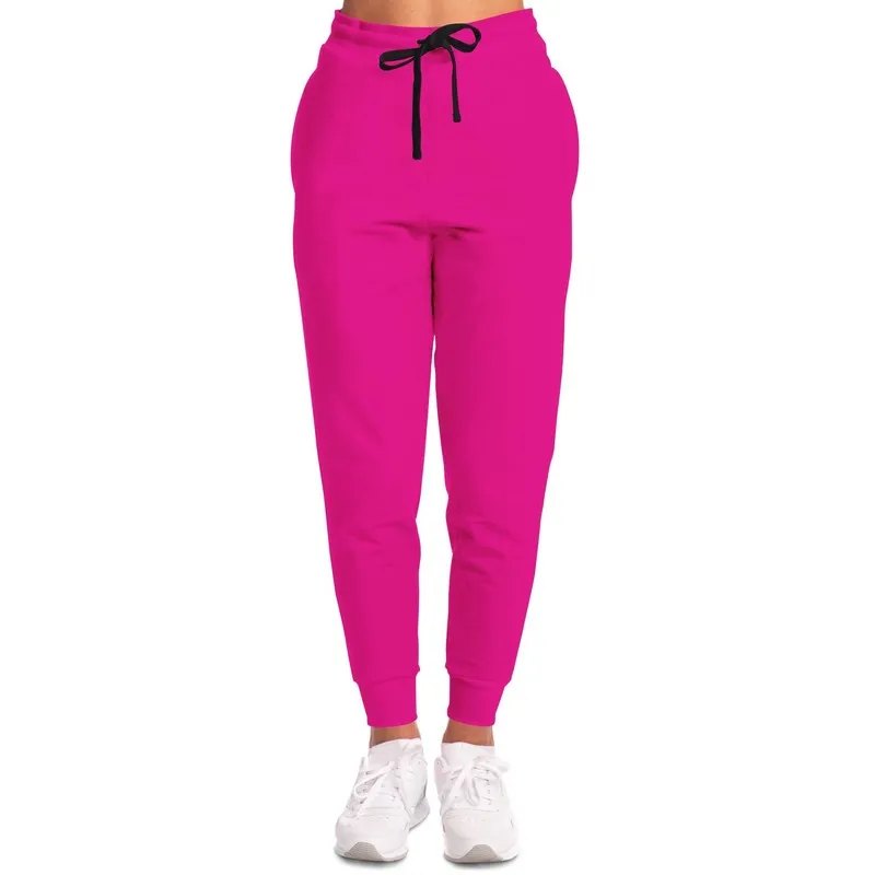 Bright Magenta Joggers | Unisex | with PLUS sizes | Bright Pure Magenta | C0M100Y0K0