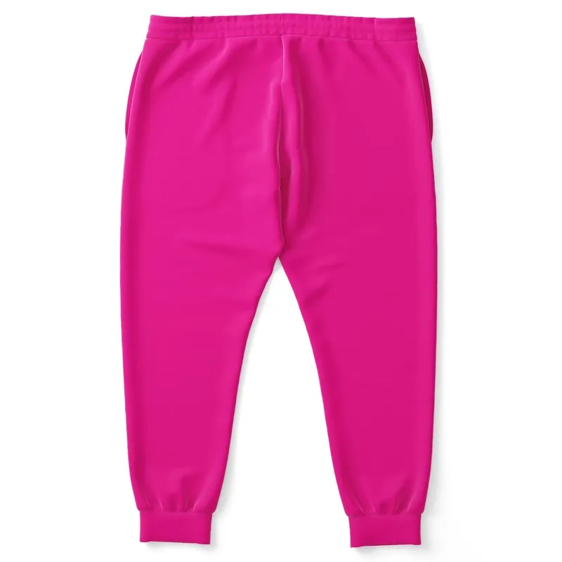 Bright Magenta Joggers | Unisex | with PLUS sizes | Bright Pure Magenta | C0M100Y0K0