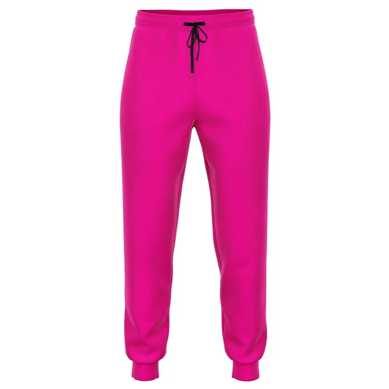 Bright Magenta Joggers | Unisex | with PLUS sizes | Bright Pure Magenta | C0M100Y0K0