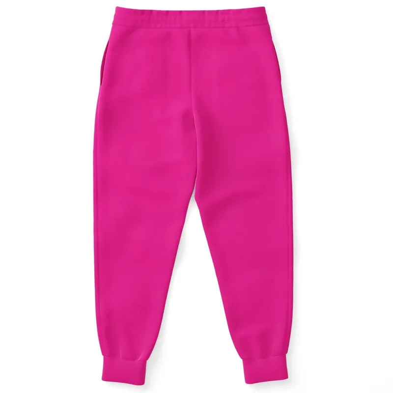 Bright Magenta Joggers | Unisex | with PLUS sizes | Bright Pure Magenta | C0M100Y0K0