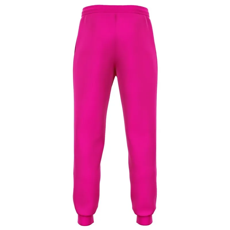 Bright Magenta Joggers | Unisex | with PLUS sizes | Bright Pure Magenta | C0M100Y0K0