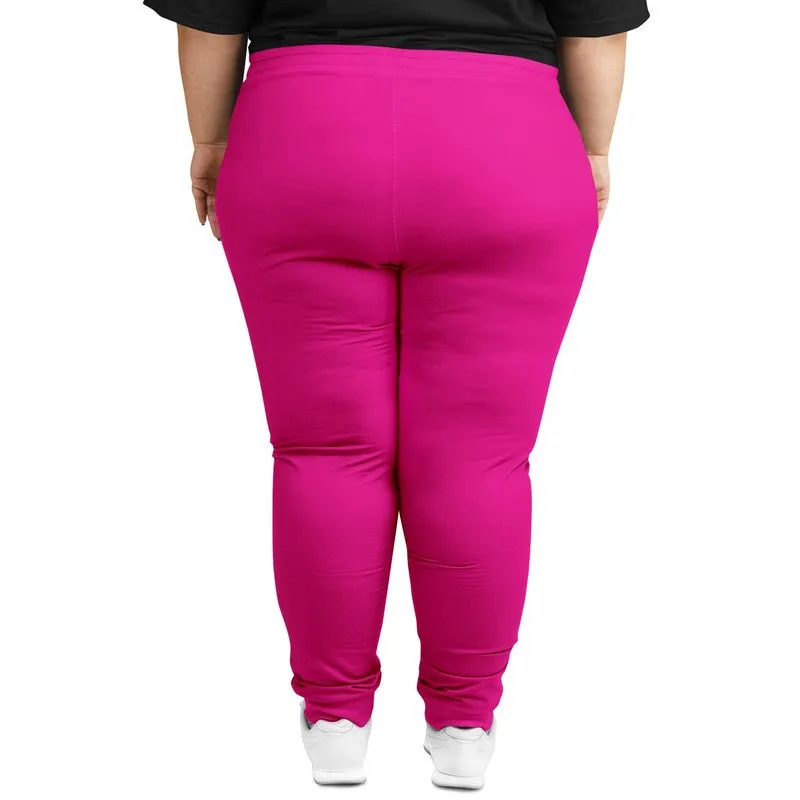 Bright Magenta Joggers | Unisex | with PLUS sizes | Bright Pure Magenta | C0M100Y0K0