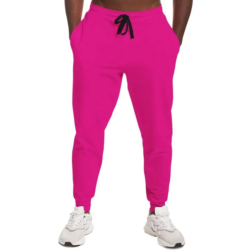 Bright Magenta Joggers | Unisex | with PLUS sizes | Bright Pure Magenta | C0M100Y0K0