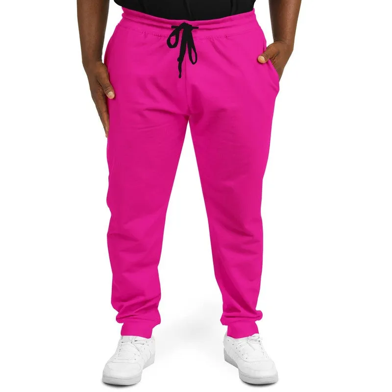 Bright Magenta Joggers | Unisex | with PLUS sizes | Bright Pure Magenta | C0M100Y0K0