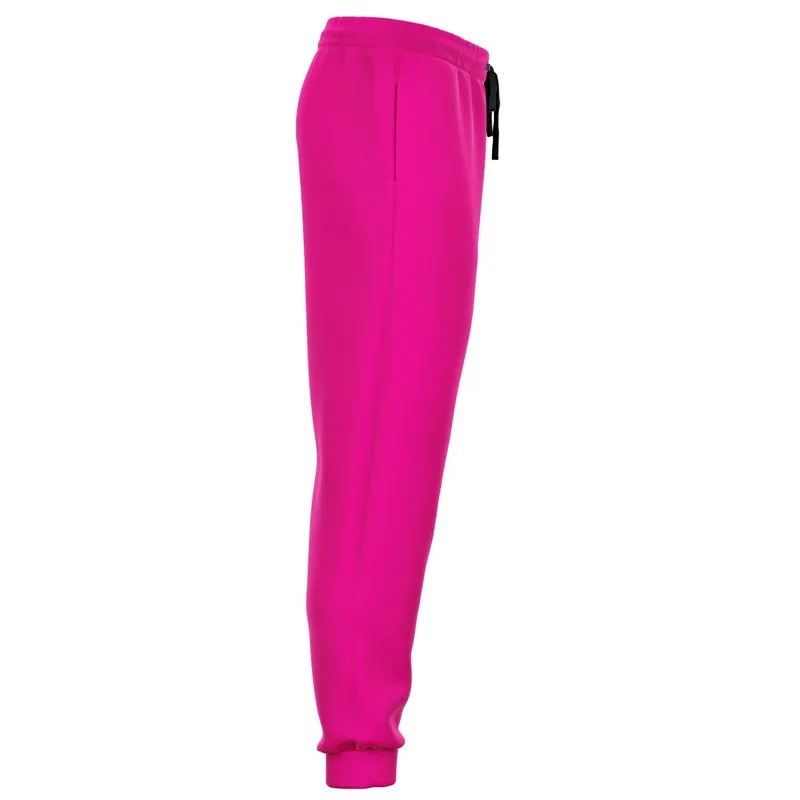 Bright Magenta Joggers | Unisex | with PLUS sizes | Bright Pure Magenta | C0M100Y0K0