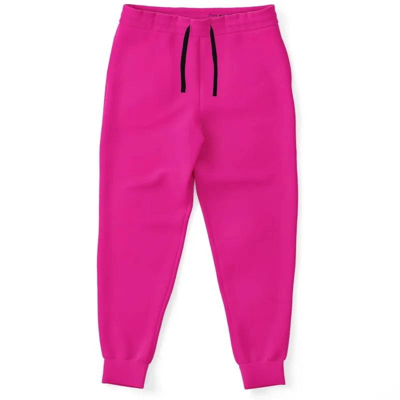 Bright Magenta Joggers | Unisex | with PLUS sizes | Bright Pure Magenta | C0M100Y0K0