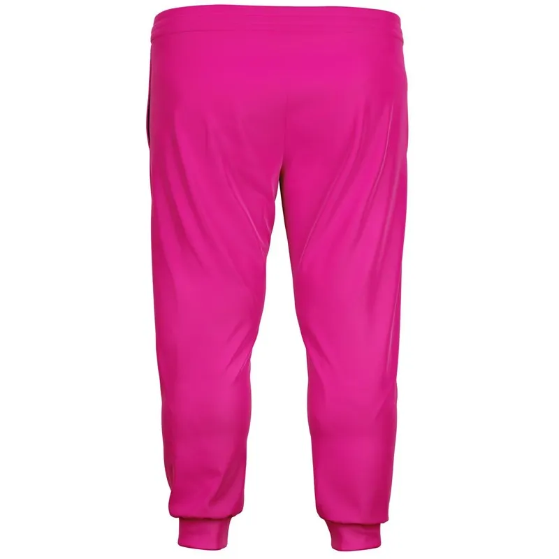 Bright Magenta Joggers | Unisex | with PLUS sizes | Bright Pure Magenta | C0M100Y0K0